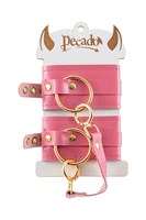 Розовые однослойные кожаные оковы 523525