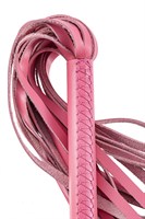 Розовая кожаная плеть - 50 см. 523537