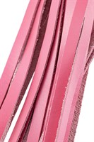 Розовая кожаная плеть - 50 см. 523537