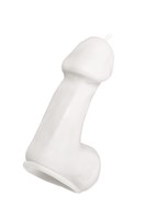 Белая свеча в форме пениса - 47 гр. 523553