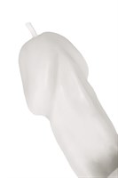 Белая свеча в форме пениса - 47 гр. 523553