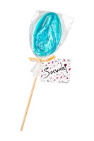 Леденец в форме вагины со вкусом блю кюрасао - 50 гр. 523558