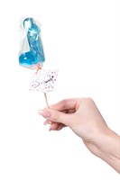 Голубой леденец в форме члена со вкусом блю кюрасао - 80 гр. 523569 Голубой леденец в форме члена со вкусом блю кюрасао - 80 гр. 523569