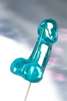 Голубой леденец в форме члена со вкусом блю кюрасао - 80 гр. 523569 Голубой леденец в форме члена со вкусом блю кюрасао - 80 гр. 523569