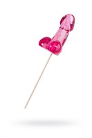 Розовый леденец в форме члена со вкусом айриш крим - 80 гр. 523570