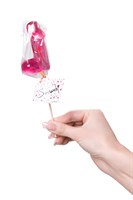 Розовый леденец в форме члена со вкусом айриш крим - 80 гр. 523570