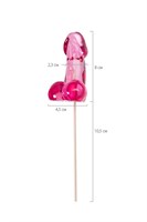 Розовый леденец в форме члена со вкусом айриш крим - 80 гр. 523570
