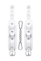 Белые узкие наручники-браслеты со скруглёнными углами 523571