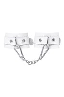 Белые узкие наручники-браслеты со скруглёнными углами 523571