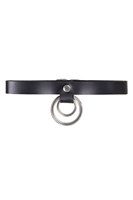 Черный чокер-ошейник с кольцом в кольце 523580