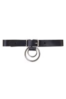 Черный чокер-ошейник с кольцом в кольце 523580
