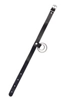 Черный чокер-ошейник с кольцом в кольце 523580