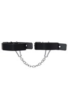 Черные оковы из одного ремешка с люверсами 523593