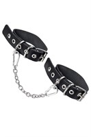 Черные оковы из одного ремешка с люверсами 523593