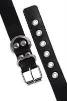 Черные оковы из одного ремешка с люверсами 523593