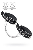 Черные оковы из одного ремешка с люверсами 523593