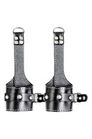 Черные подвесы с белой строчкой 523601