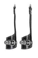 Черные подвесы с белой строчкой 523601