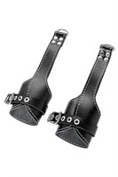 Черные подвесы с белой строчкой 523601