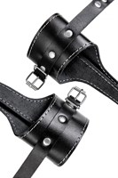 Черные подвесы с белой строчкой 523601