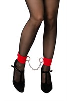 Красные мягкие кожаные оковы с люверсами 523602 Красные мягкие кожаные оковы с люверсами 523602