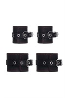 Черная распорка с 4 манжетами для рук и ног 523625