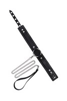 Кожаный ошейник-чокер с поводком 523631