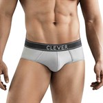 Серые мужские трусы-брифы Clever Natura Piping Brief 524197 - фото 851372