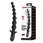 Черная анальная ёлочка с мощной вибрацией Rigdon - 26 см. 524284