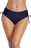 Темно-синие женские плавки с утяжкой по бокам 524840