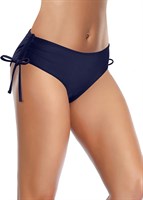 Темно-синие женские плавки с утяжкой по бокам 524840