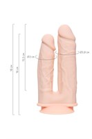 Телесный анально-вагинальный вибратор RealStick Silicone Jason M - 18 см. 524901