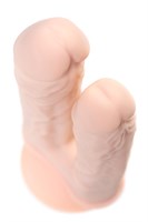 Телесный анально-вагинальный вибратор RealStick Silicone Jason M - 18 см. 524901