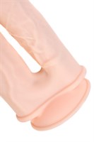 Телесный анально-вагинальный вибратор RealStick Silicone Jason M - 18 см. 524901