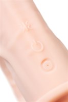 Телесный анально-вагинальный вибратор RealStick Silicone Jason M - 18 см. 524901