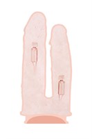 Телесный анально-вагинальный вибратор RealStick Silicone Jason M - 18 см. 524901