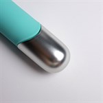 Бирюзовая многофункциональная вибропуля с щеточкой 524954