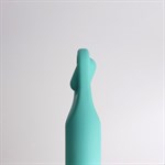 Бирюзовая многофункциональная вибропуля с щеточкой 524954