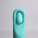 Бирюзовая многофункциональная вибропуля с щеточкой 524954