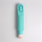 Бирюзовая многофункциональная вибропуля с щеточкой 524954