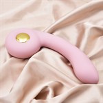 Розовый вибростимулятор точки G с нагревом Bendable Heating G-Spot Vibrator 524957
