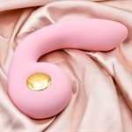 Розовый вибростимулятор точки G с нагревом Bendable Heating G-Spot Vibrator 524957