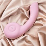 Розовый вибростимулятор точки G с нагревом Bendable Heating G-Spot Vibrator 524957