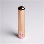 Золотистая перезаряжаемая вибропуля - 9,5 см. 524962