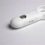 Белое эрекционное виброкольцо с пультом ДУ 524963