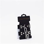 Черные кожаные оковы с регулируемыми ремешками 524977