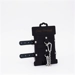 Черные кожаные оковы с хромированной фурнитурой 524979