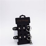Черные кожаные наручники Sex 524988