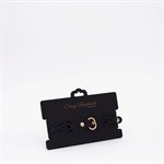 Черный кожаный ошейник с золотистой фурнитурой 524994