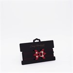 Черный ошейник с красным декором и строчкой 524998